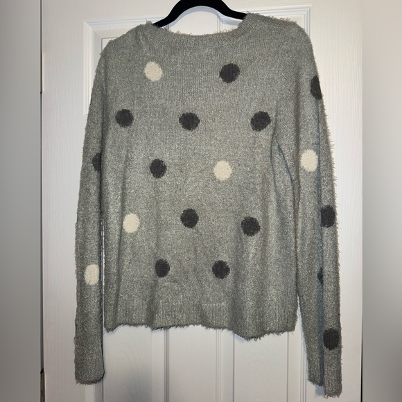 LC Lauren Conrad Gray Polka Dot Sweater - Picture 7 of 7